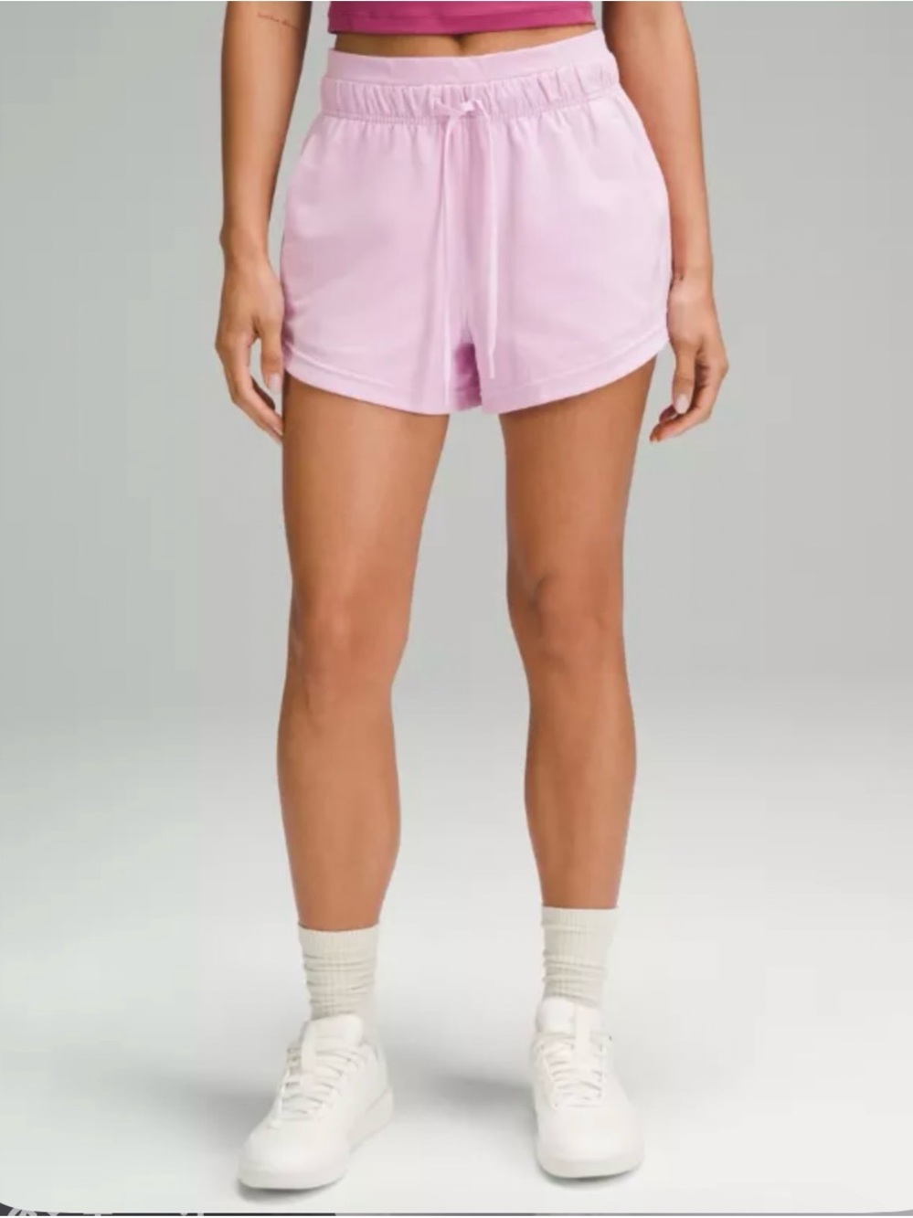LULULEMON athletica  inner glow HR Short 2.5" pink
size 10 nwt